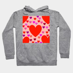 red blue heart pattern design background Hoodie